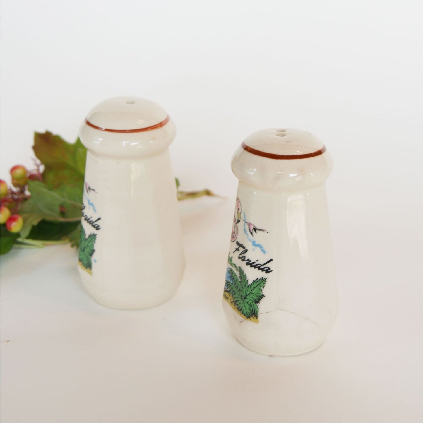 Vintage Retro Florida Flamingo Salt and Pepper Shakers Retro Florida Salt Pepper Shakers