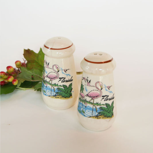 Vintage Retro Florida Flamingo Salt and Pepper Shakers Retro Florida Salt Pepper Shakers