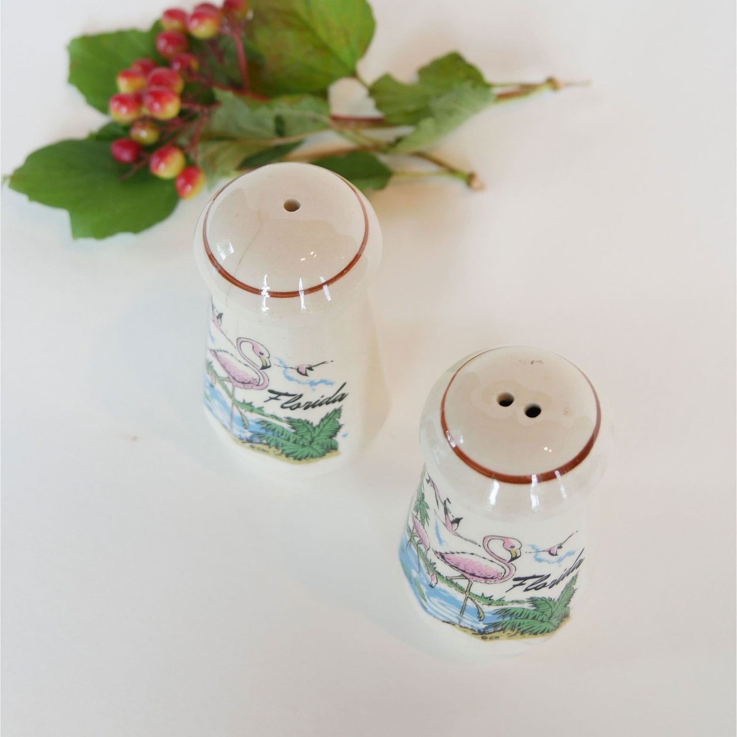 Vintage Retro Florida Flamingo Salt and Pepper Shakers Retro Florida Salt Pepper Shakers