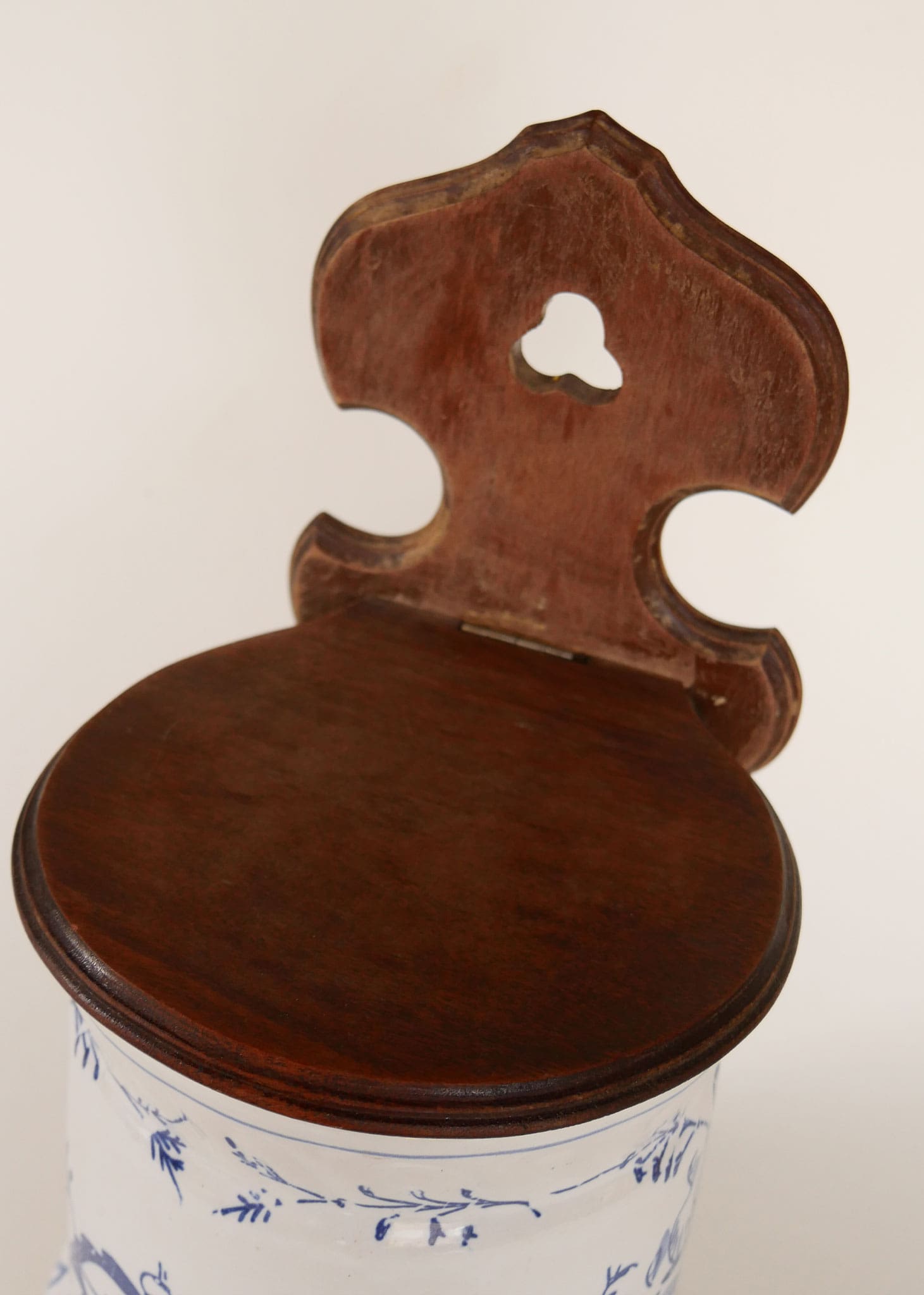 Vintage Blue and White Salt Box, Blue Onion Salt Box, Vintage Salt Box, Vintage Salt Cellar