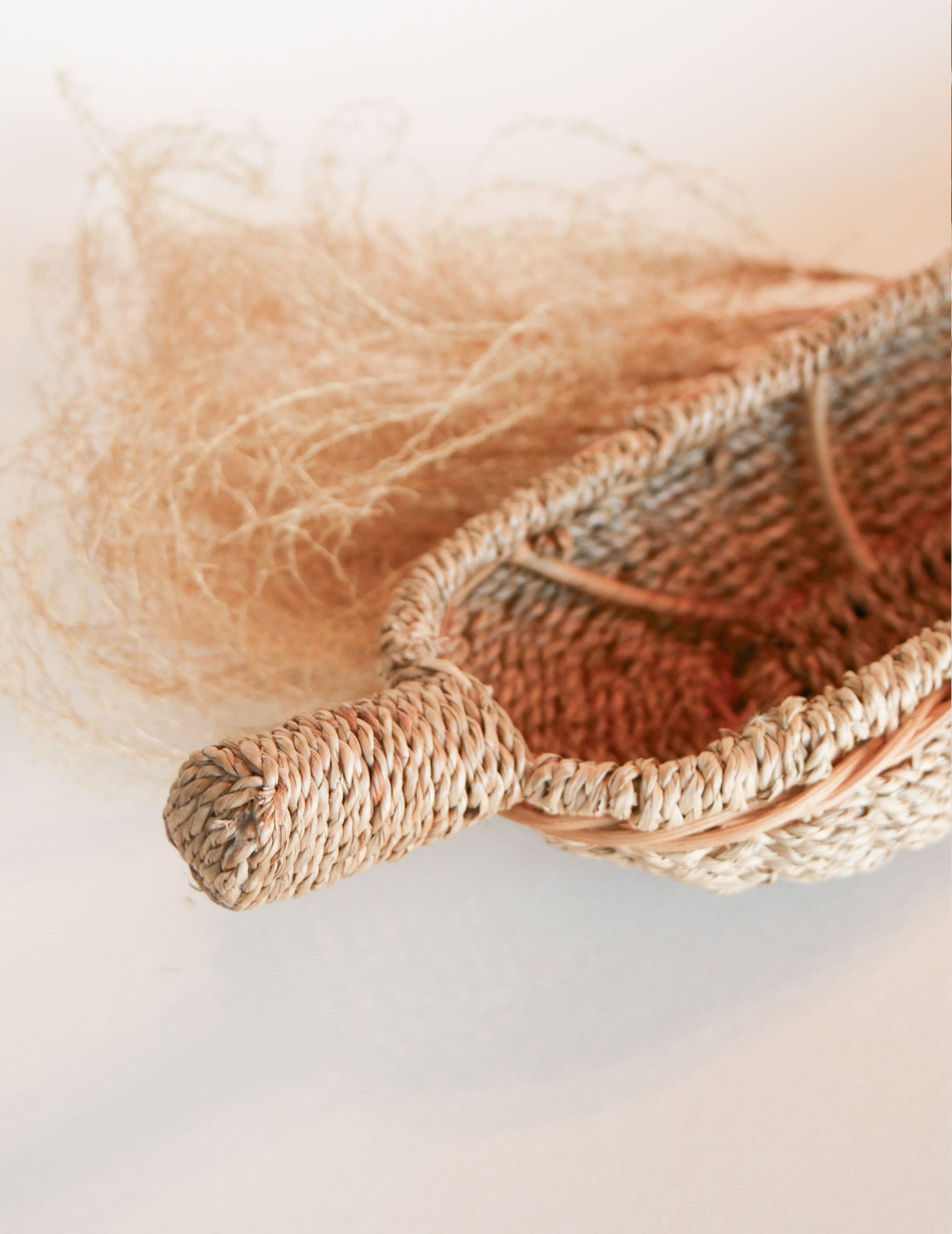 Vintage Seagrass Basket Tray with Handle Vintage Long Seagrass Basket Vintage Wicker Basket Tray Vintage Wire Wicker Basket Tray