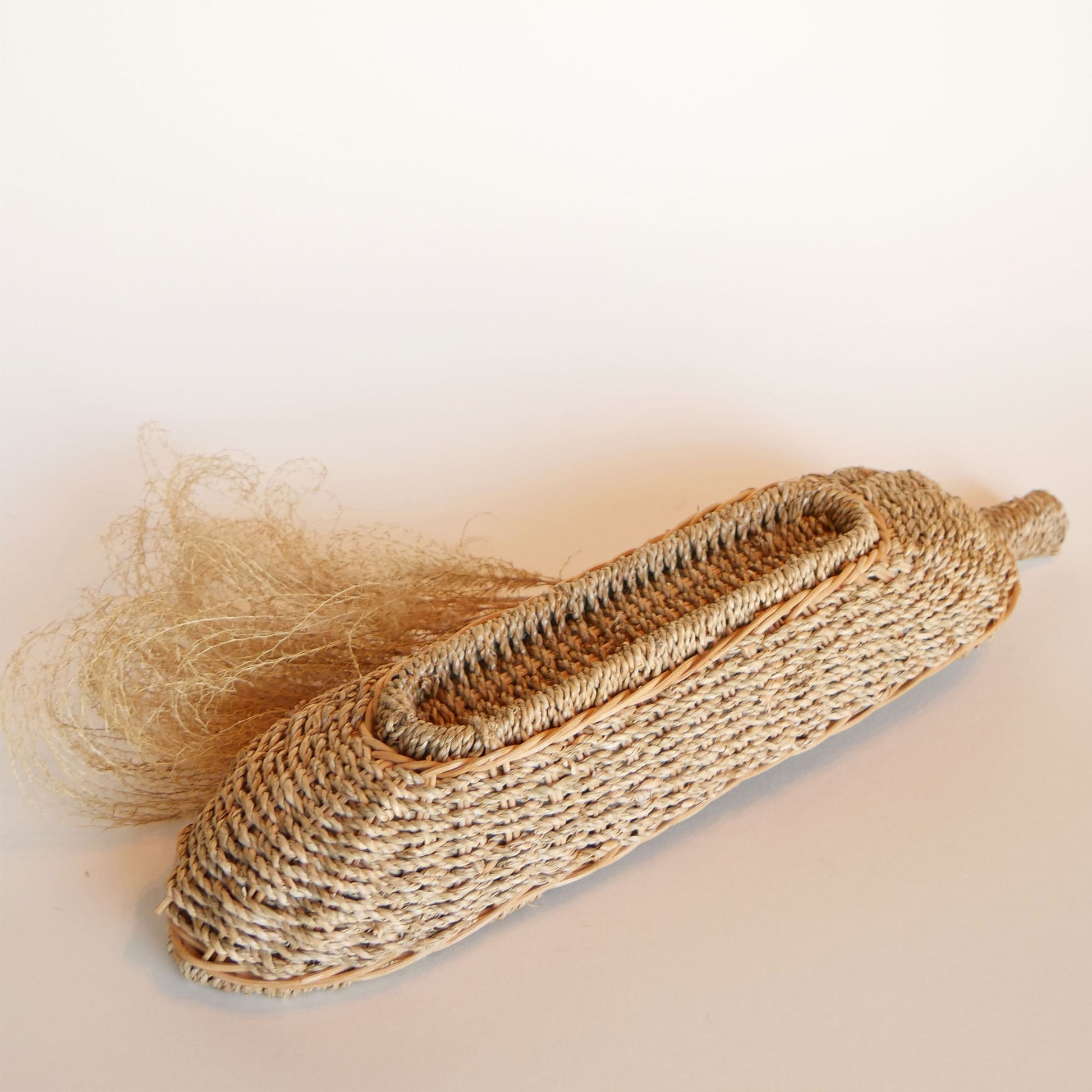 Vintage Seagrass Basket Tray with Handle Vintage Long Seagrass Basket Vintage Wicker Basket Tray Vintage Wire Wicker Basket Tray