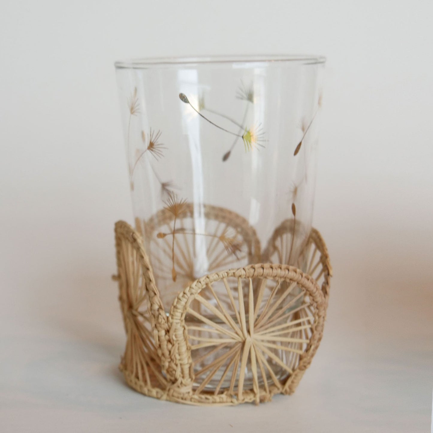 Set of Vintage Wicker Cup Holders, Vintage Wicker Glass Holders MCM Vintage Dining Decor Vintage Midcentury Modern Decor MCM Wicker Decor