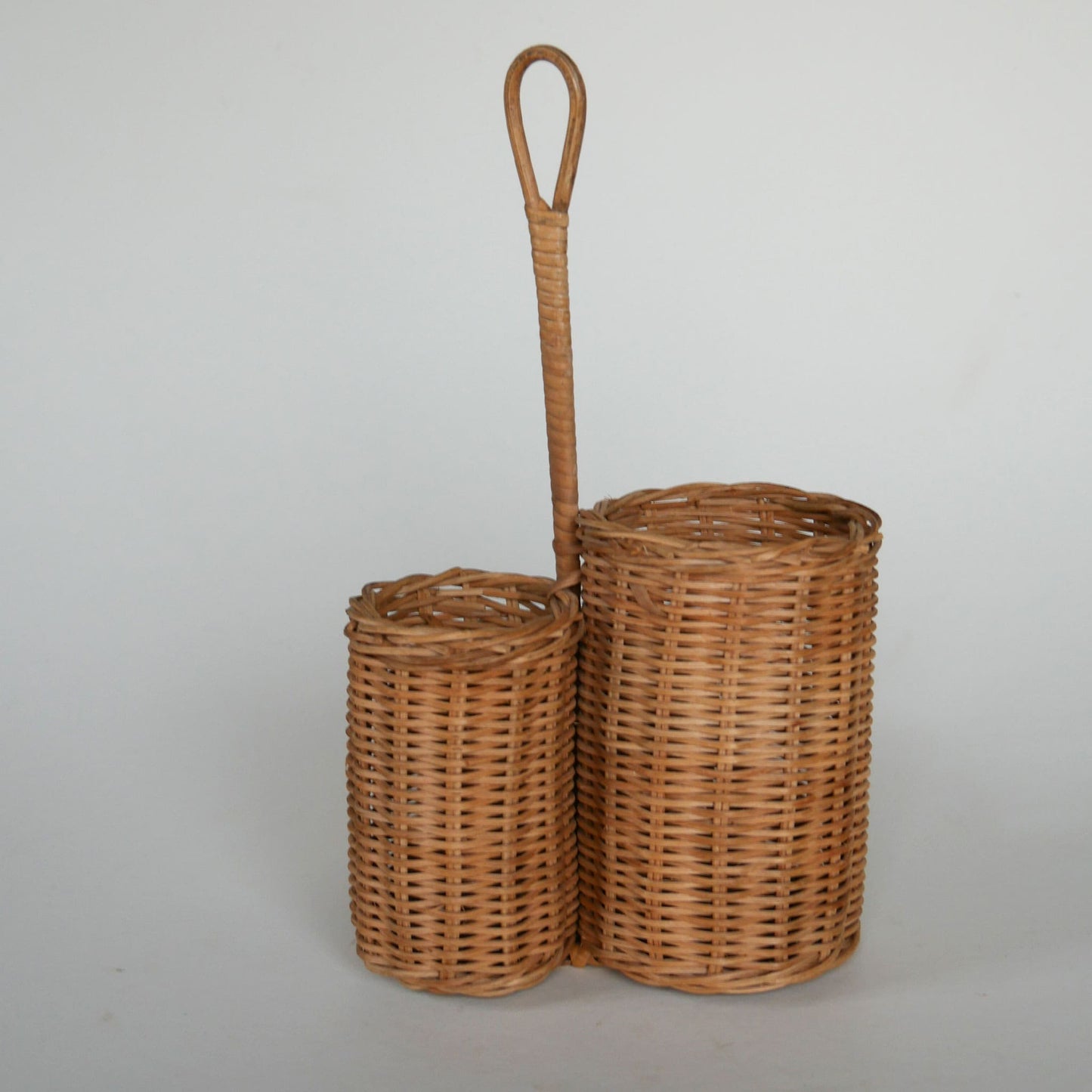 Vintage Wicker Caddy, Vintage Wicker Planter