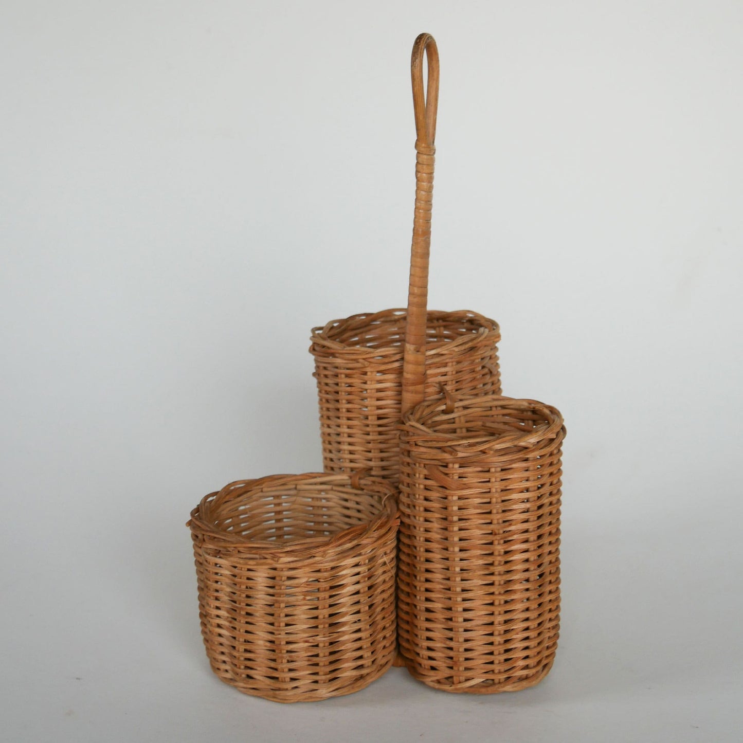 Vintage Wicker Caddy, Vintage Wicker Planter