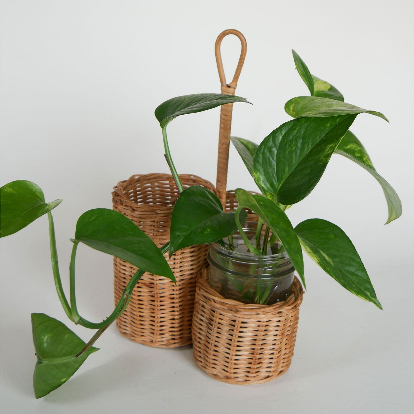 Vintage Wicker Caddy, Vintage Wicker Planter