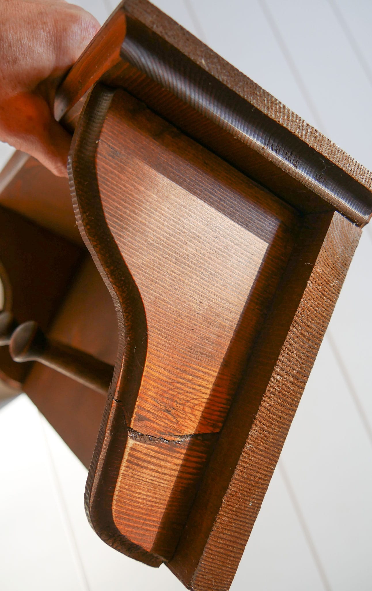 Vintage Wood Wall Shelf with Peg Hooks, Farmhouse Peg Hook Shelf, Vintage Peg Hook Shelf