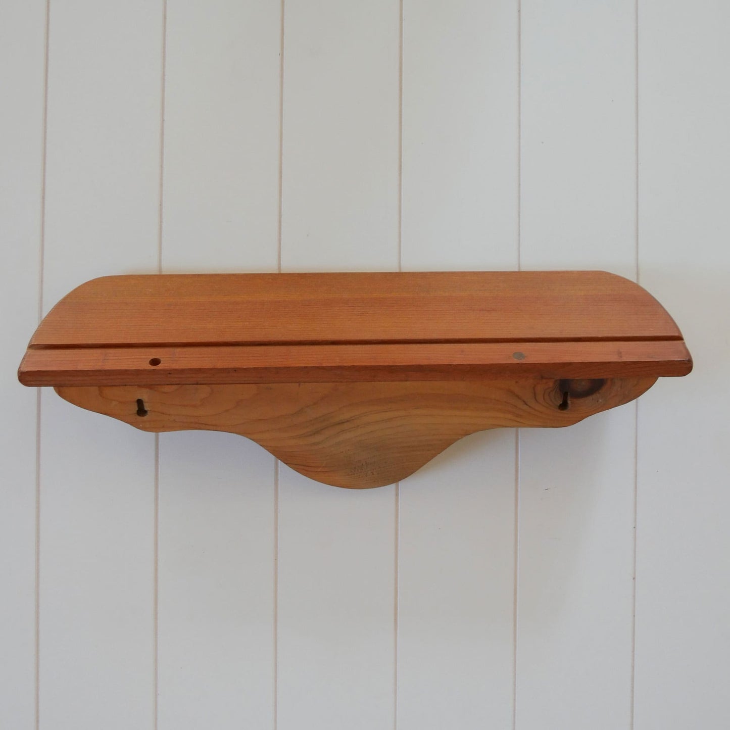 Vintage Wood Wall Shelf with Wheat Detail Cottagecore Shelf, Vintage Plate Shelf, Vintage Farmhouse Shelf