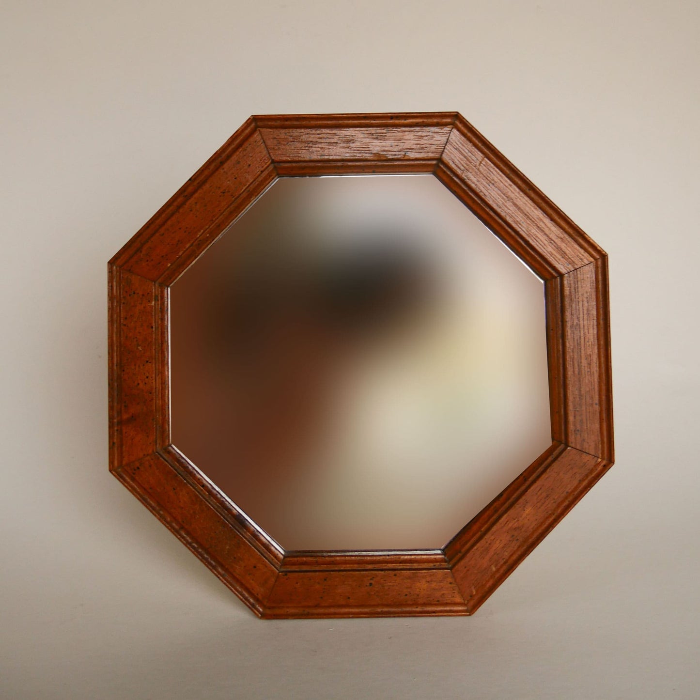 Vintage Octagon Mirror, Vintage Wood Gallery Mirror