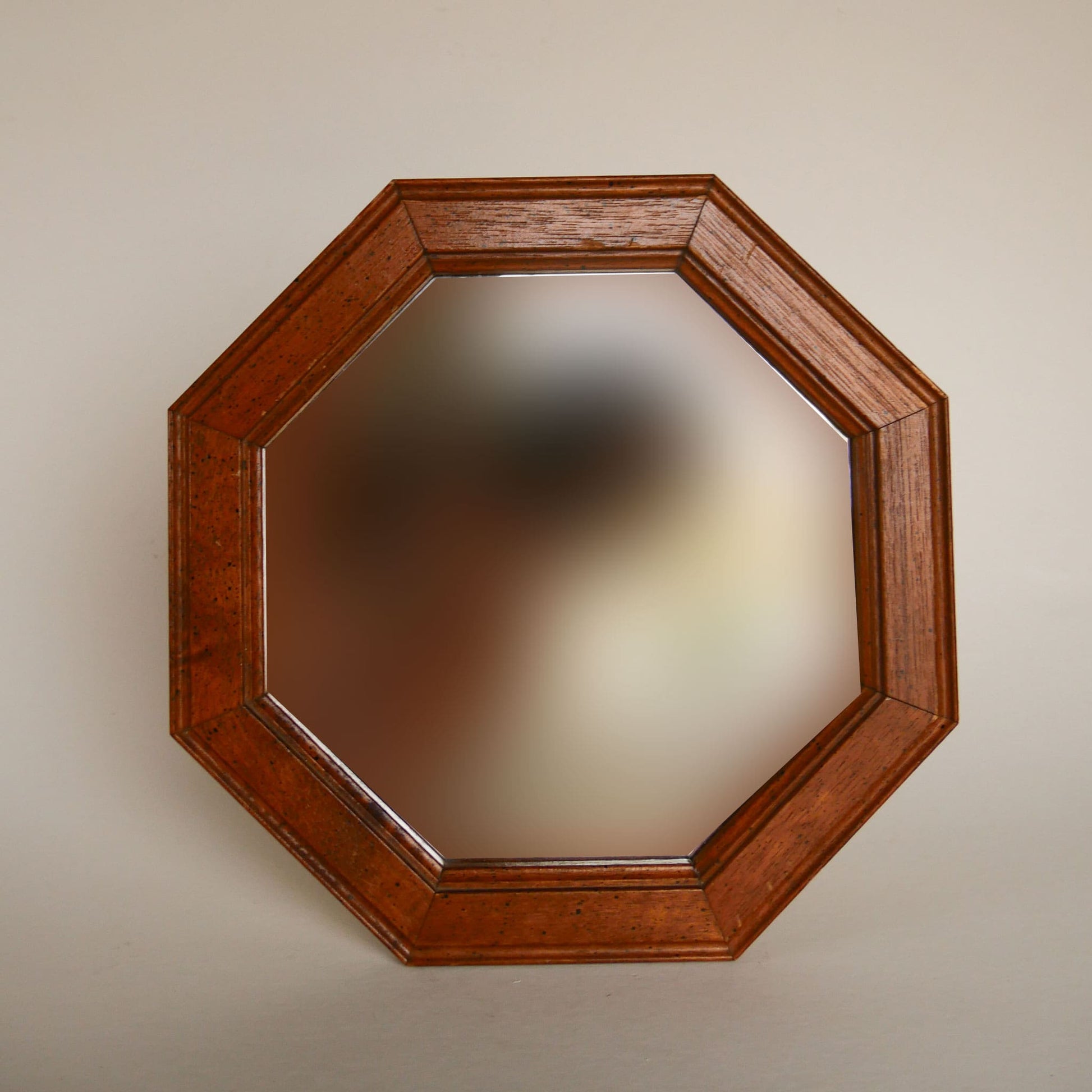 Vintage Octagon Mirror, Vintage Wood Gallery Mirror