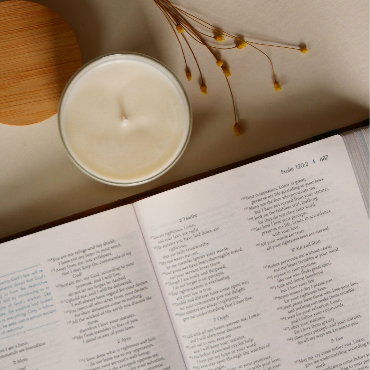 Bible Verse Candle, Love