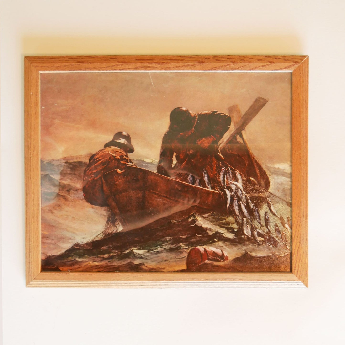 Large Winslow Homer 'The Herring Net' Framed Print, 18.5in x 22.5in, Vintage Nautical Print, Nautical Artwork, Vintage Nautical Decor Vintage Coastal Decor Vintage Coastal Artwork