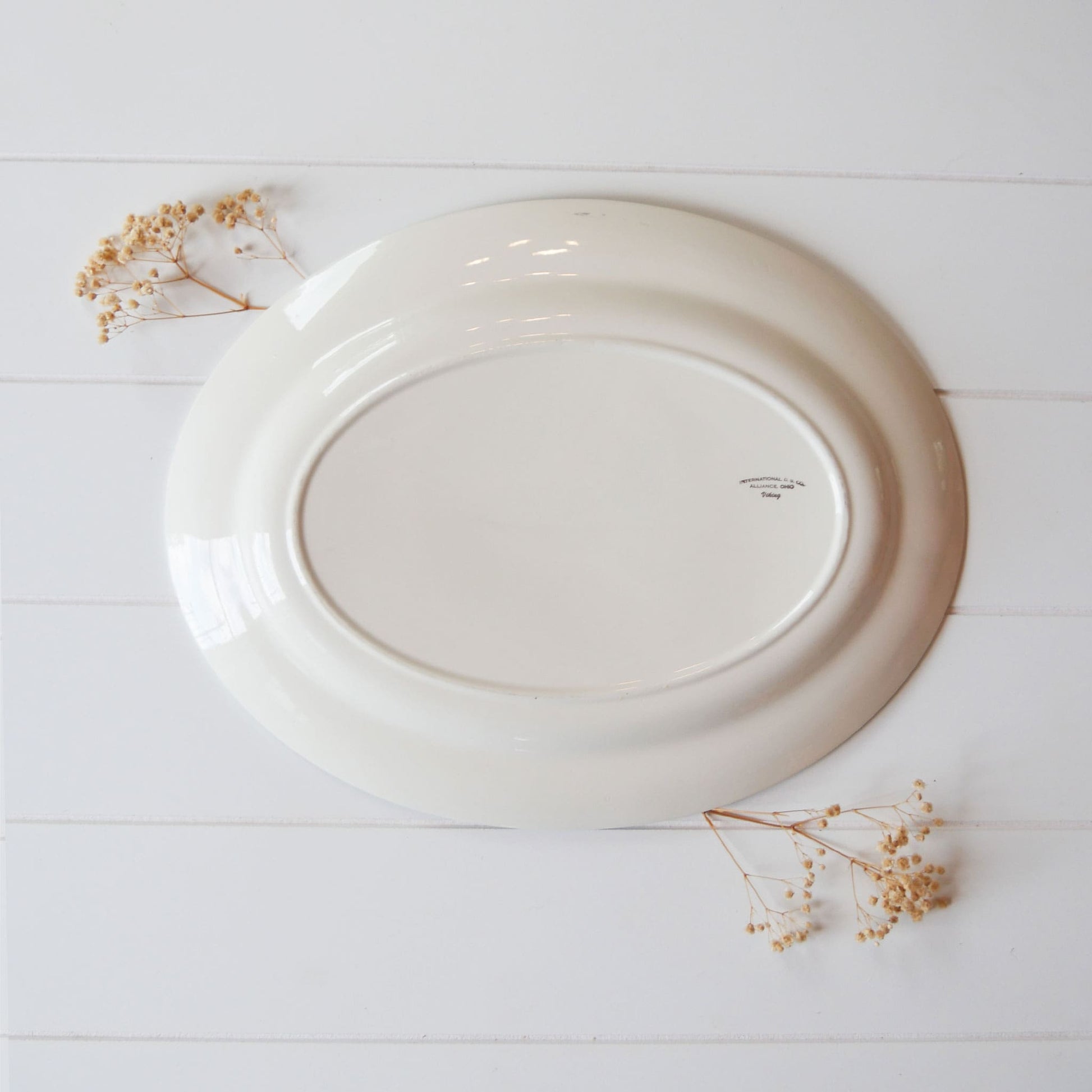 13in Golden Wheat Serving Platter, International Viking Vintage Farmhouse Serving Platter Vintage Farmhouse Plates