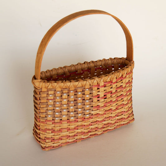 Vintage American Flag Basket, Vintage Wicker Flag Basket, Vintage American Flag Painted Basket, Vintage Fourth of July Baskets, Vintage American Flag Basket