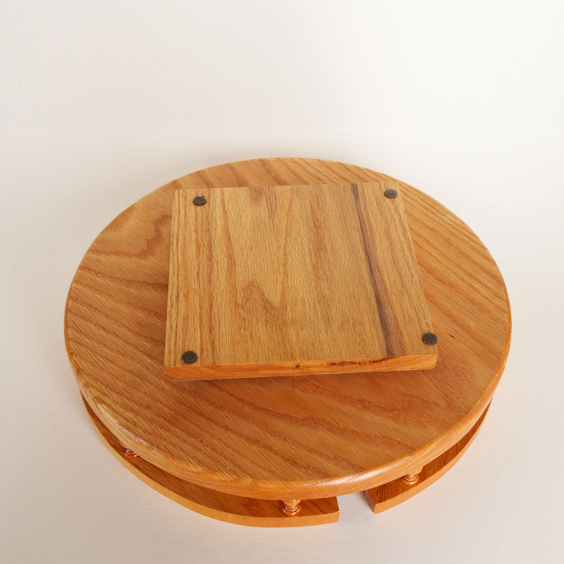 Amish-Style Oak Lazy Susan, Vintage Country Kitchen Decor, Vintage Lazy Susan, Vintage Oak Lazy Susan, Vintage Oak Wood Lazy Susan