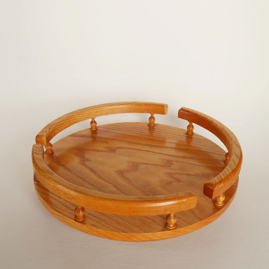 Amish-Style Oak Lazy Susan, Vintage Country Kitchen Decor, Vintage Lazy Susan, Vintage Oak Lazy Susan, Vintage Oak Wood Lazy Susan