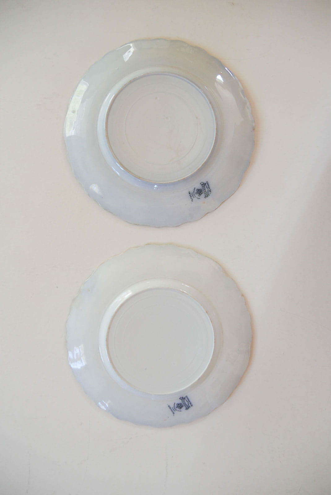 Antique 1890s Wood & Son Florrence England Plates, Antique Blue and White Floral Plate, Vintage Plate Wall, Antique Plate Wall, Blue and White Plate Wall, Cottagecore Plate Wall, Vintage Cottage Plate Wall