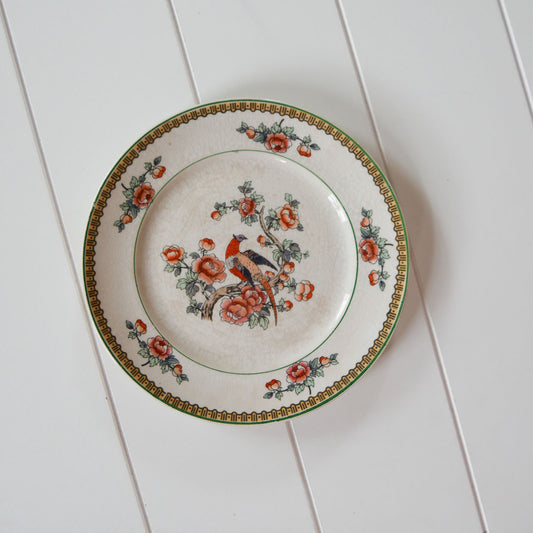  Antique Whieldon Ware Pheasant Pattern Plate, Vintage Bird Plate, vintage Pheasant Plate, Antique Bird Plate, Antique Pheasant Plate, Vintage Pheasant Decor, Pheasant Wall Decor