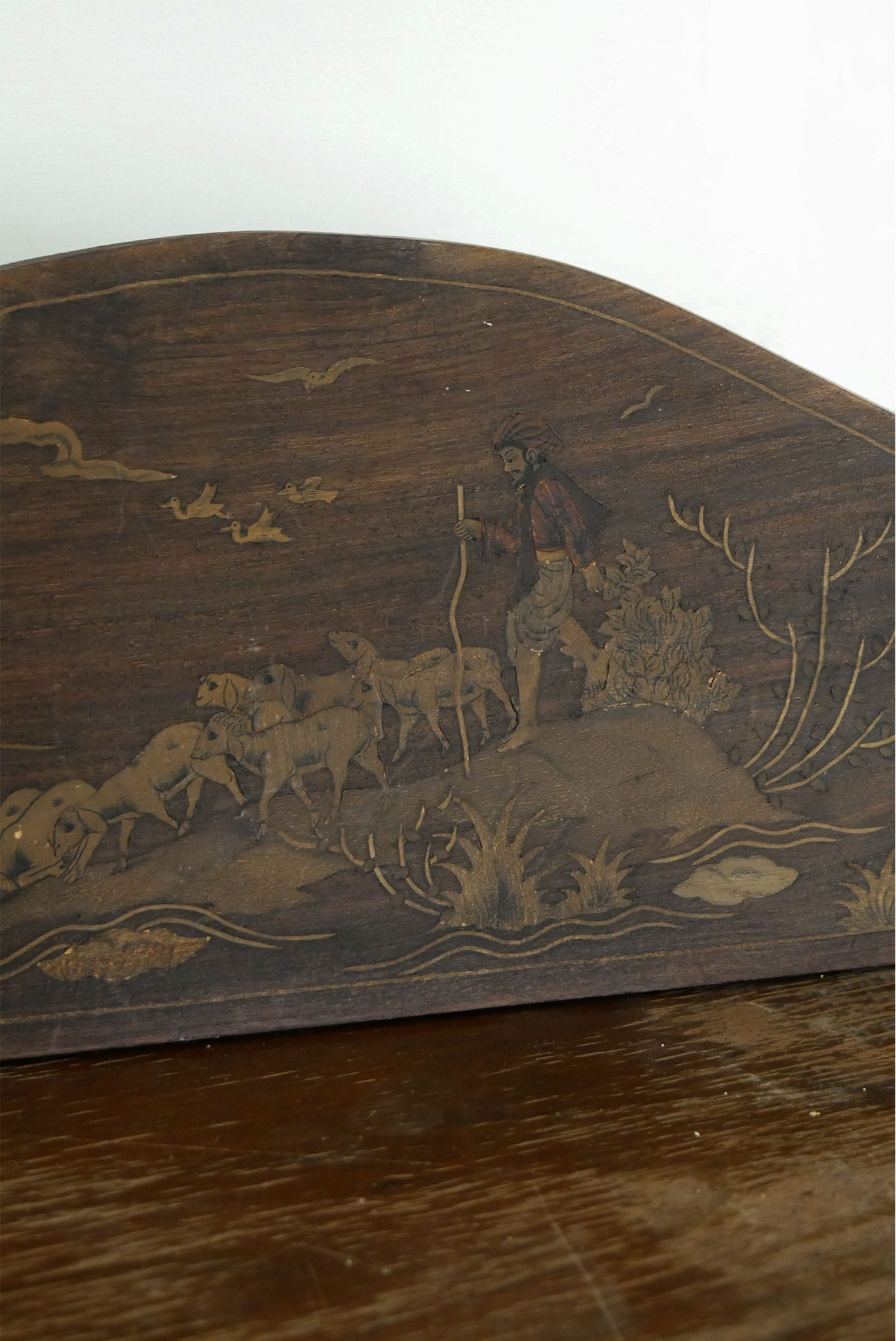 Chinoiserie Style Wood Panel Wall Decor, Asian Wood Wall Decor, Chinoiserie Wood Wall Decor, Sherpherd and Flock Wood Wall Decor, Vintage Chinoiserie Wood Wall DEcor, Antique Chinoiserie Wood Wall DEcor