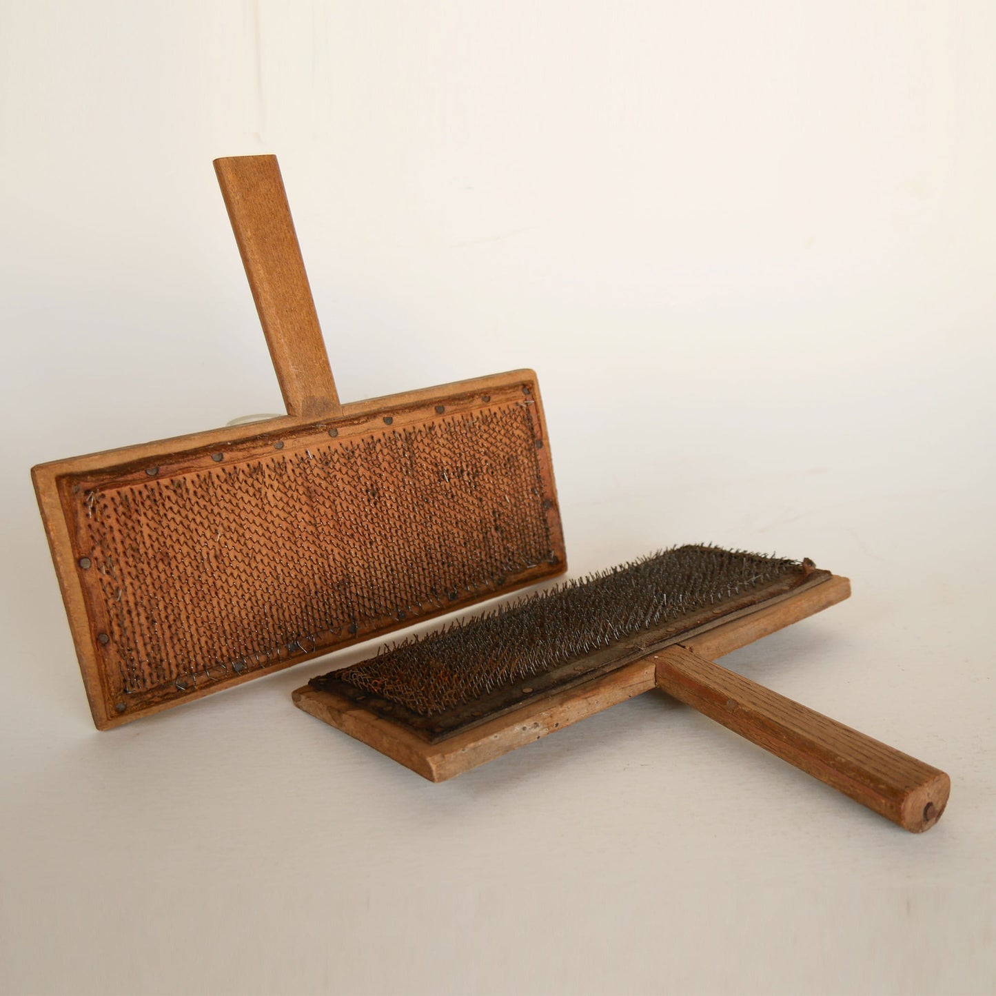 Vintage Whittemore No 8 Patent Sheep Wool Carders Brushes, Primitive Sheep Brush, Vintage SHeep Brush, Vintage Wood Brush, Antique Sheep Brush, Antique Wood Brush, Primitive Wood Brush, Primitive Decor
