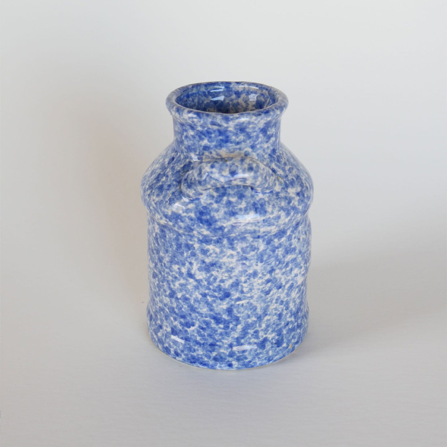 Vintage Blue and White Swirl Milk Can Utensil Holder, Vintage Farmhouse Milk Can DEcor, Vintage Blue and White DEcor, Vintage Farmhouse Kitchen, Vintage Swirl Milk Can, Vintage Small Milk Can Spoon Holder