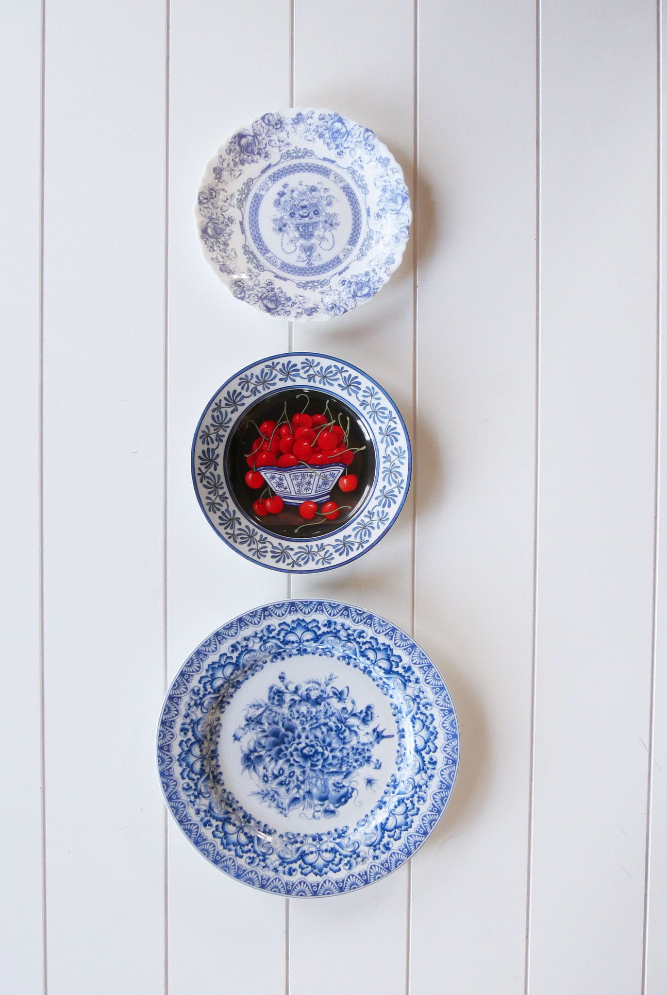 Vintage Blue and White Plate Gallery Wall Set, Blue and White Decorative Plate Wall, Vintage Plate Wall, Vintage Gallery Plate Wall