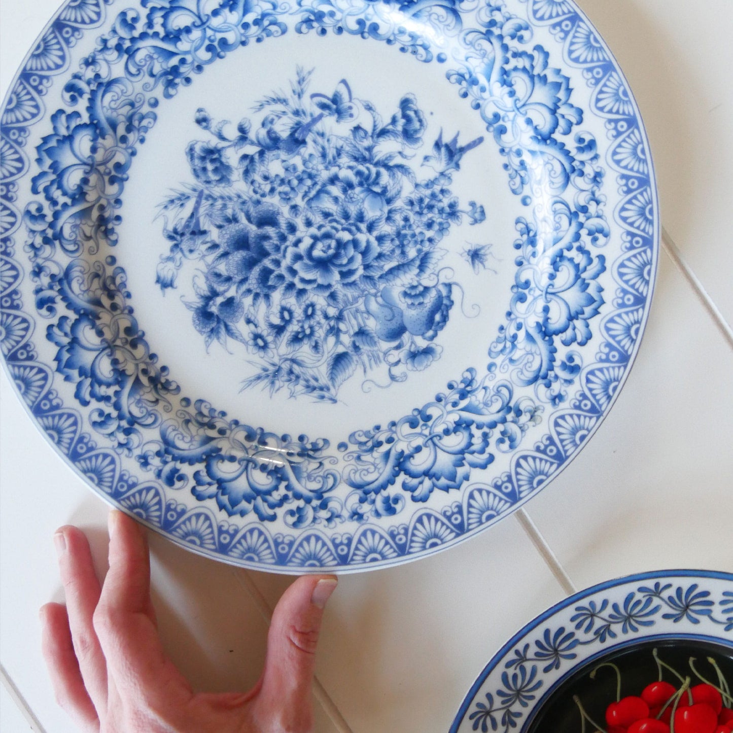 Vintage Blue and White Plate Gallery Wall Set, Blue and White Decorative Plate Wall, Vintage Plate Wall, Vintage Gallery Plate Wall