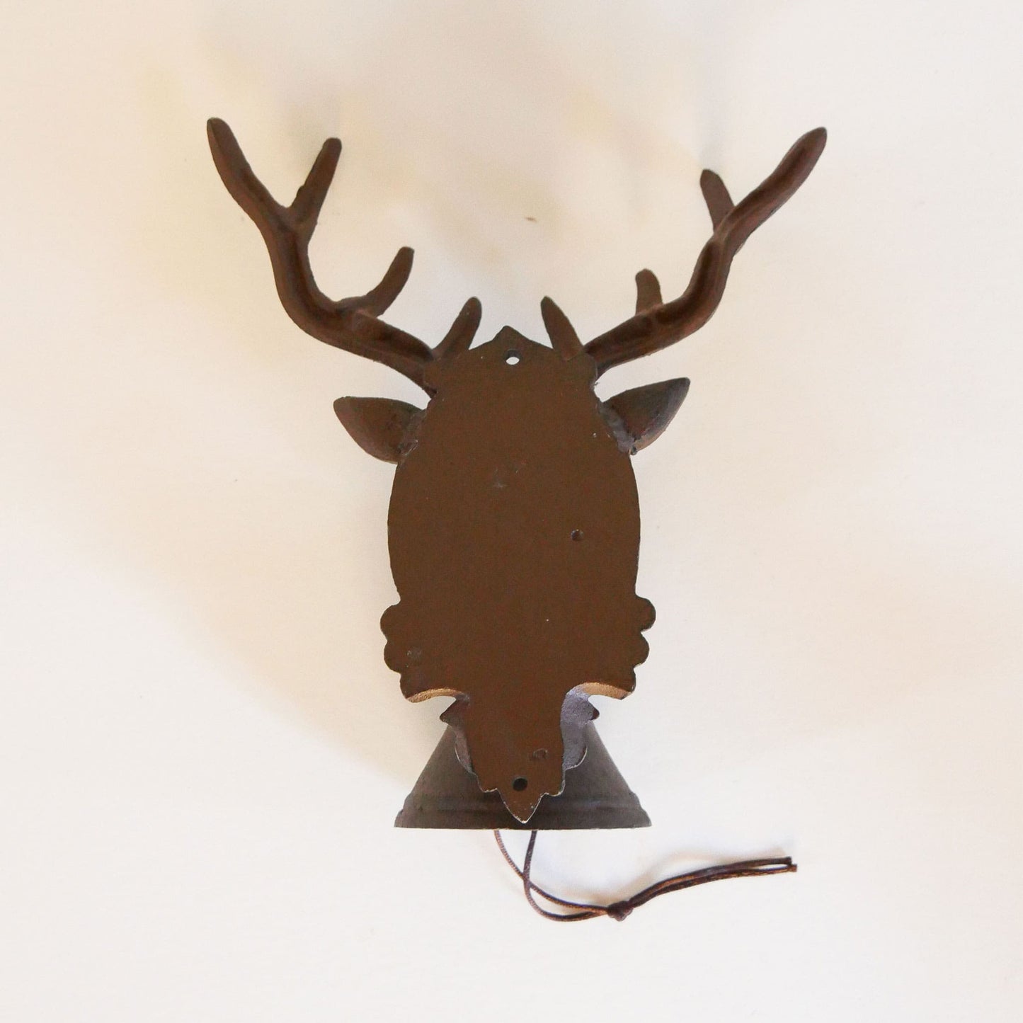 Cast Iron Deer Head Bell, Vintage Iron Buck Head Wall Decor