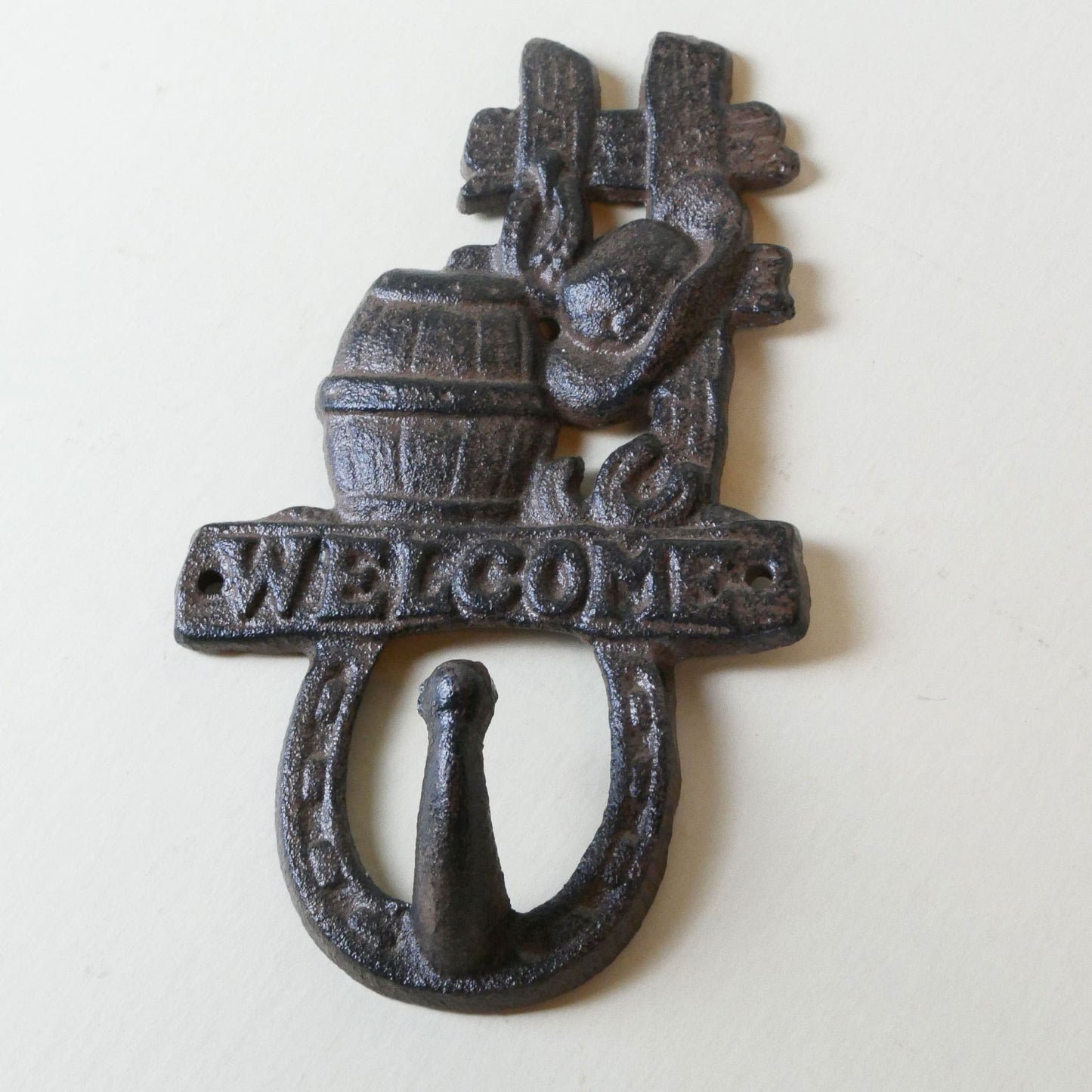 Cast Iron Western Wall Hook, Cowboy Welcome Wall Hook, Western Decor