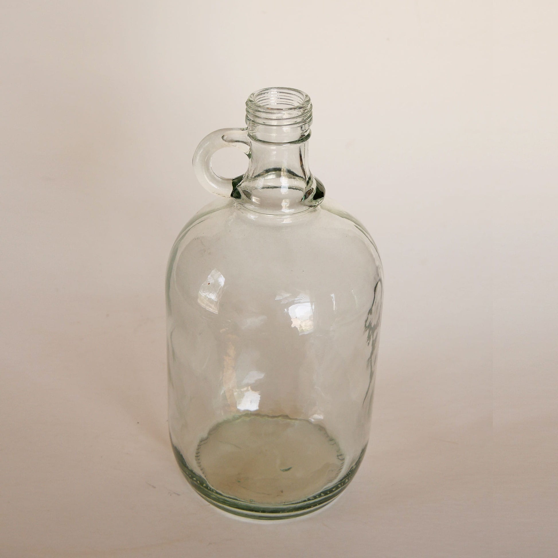 Clear Glass Jug with Handle, Nautical Clear Glass Vase, Vintage Glass Vase, Vintage Glass Jug Vase, Vintage Clear GLass Farmhouse Vase