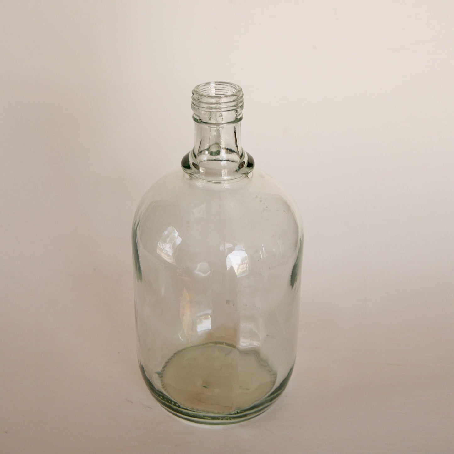 Clear Glass Jug with Handle, Nautical Clear Glass Vase, Vintage Glass Vase, Vintage Glass Jug Vase, Vintage Clear GLass Farmhouse Vase