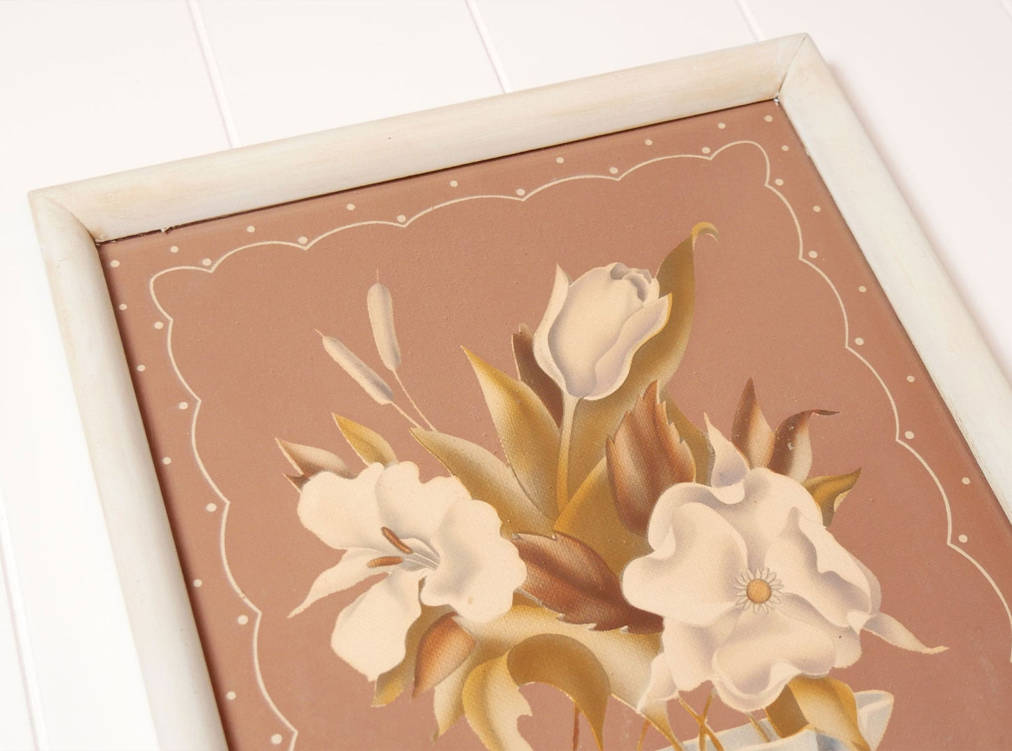 Framed 1940s Turner Floral Print 12inx14in Vintage Turner Floral Art