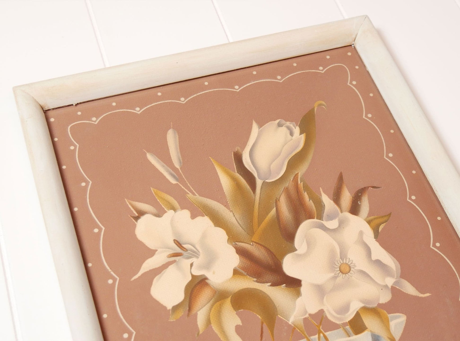 Framed 1940s Turner Floral Print 12inx14in Vintage Turner Floral Art