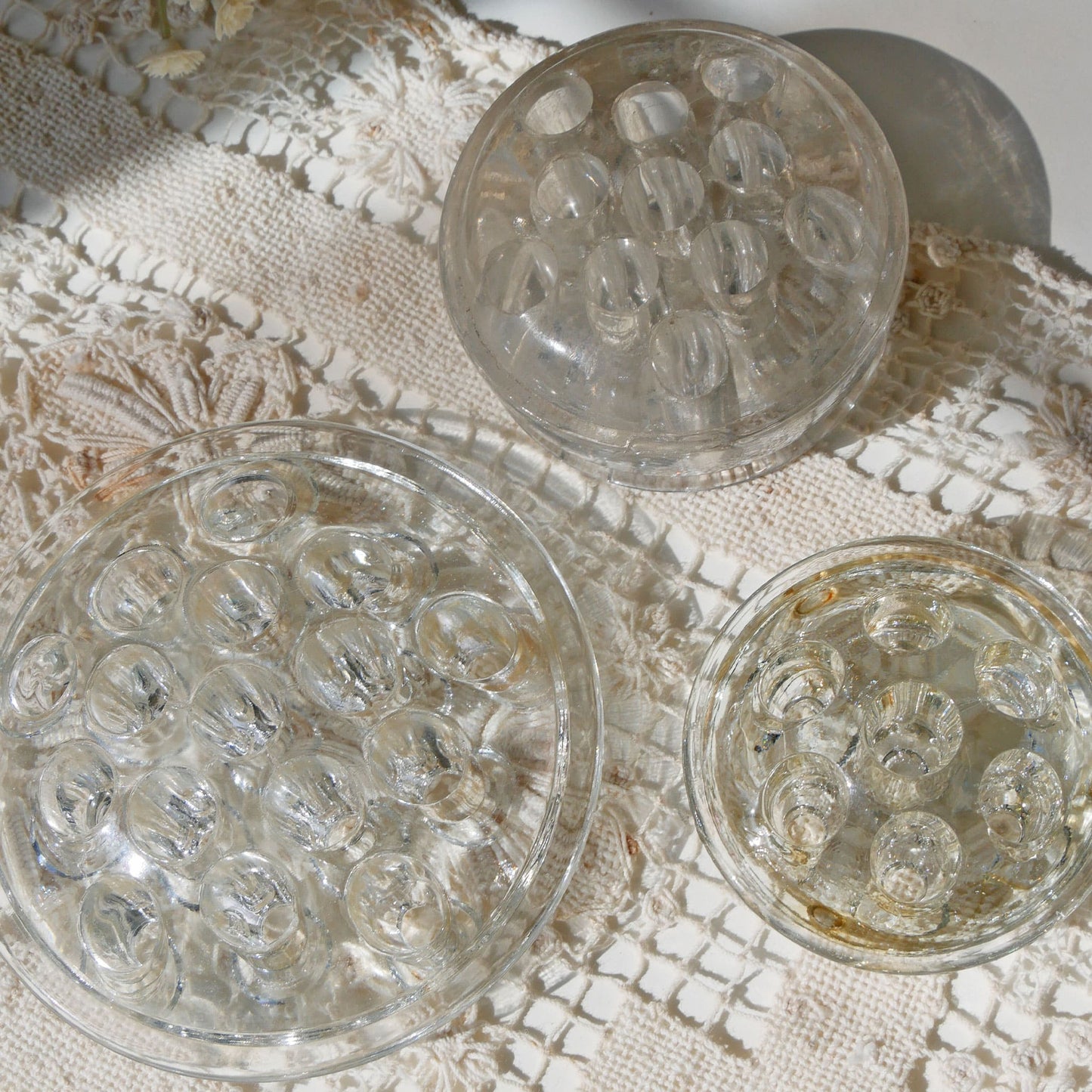 Vintage Glass Flower Frogs (3ct.), Vintage Flower Frogs