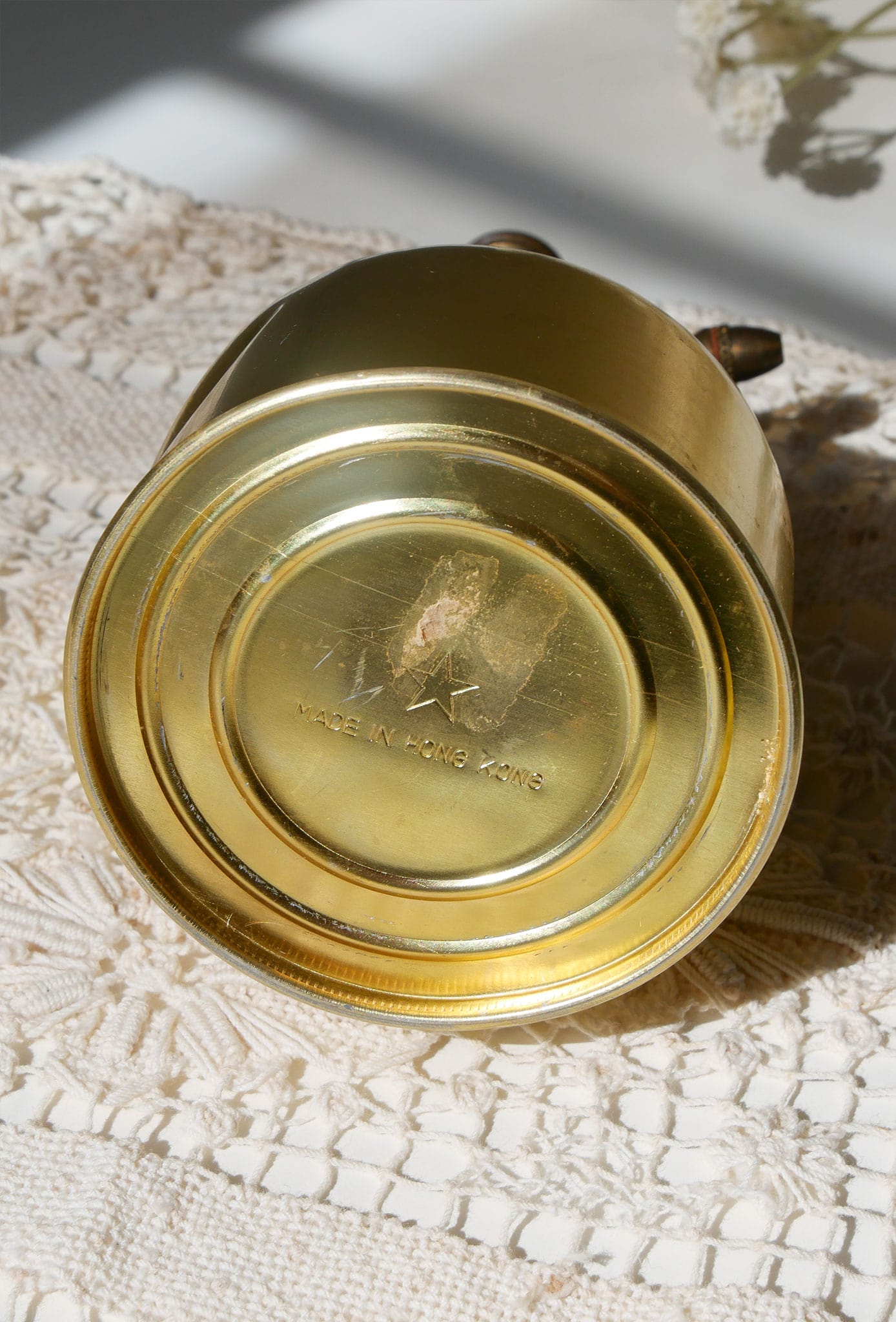 Vintage Gold Painted Metal Plant Mister, Vintage Plant Mister