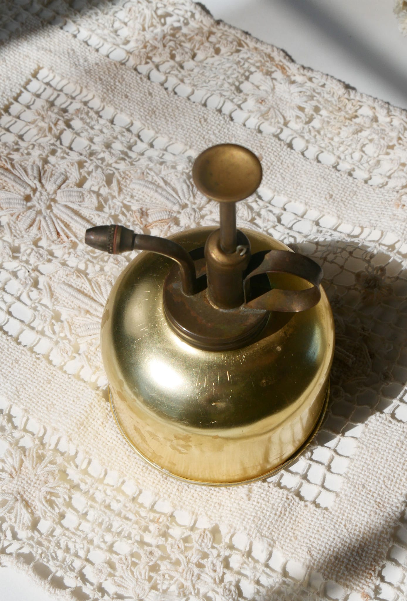 Vintage Gold Painted Metal Plant Mister, Vintage Plant Mister