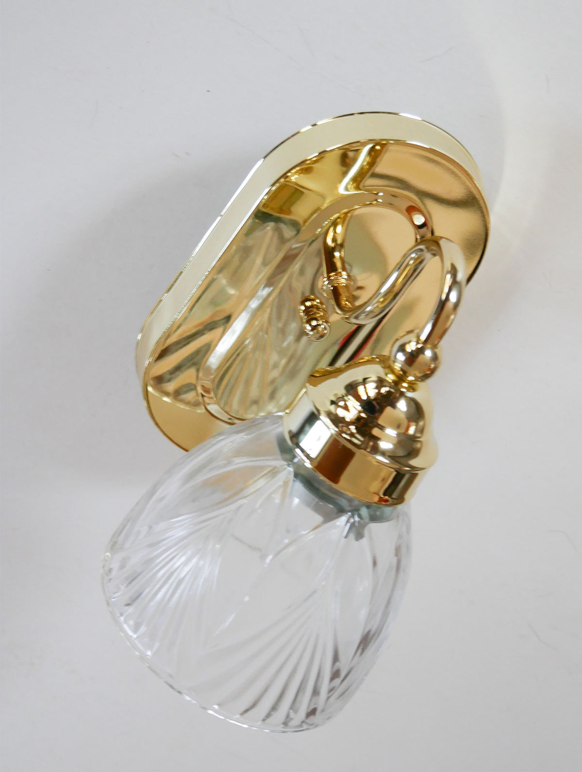 Vintage Gold Wall Sconce with Cut Glass Shade, Vintage Wall Sconce, Vintage Gold Wall Light, Cottagecore Wall Light, Gold Vintage Wall Light