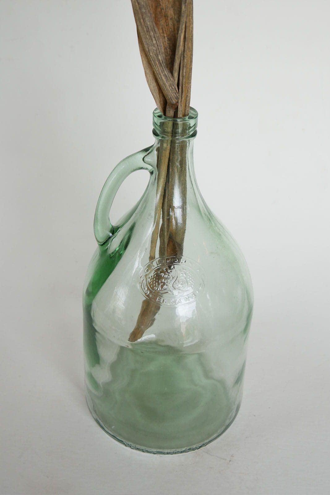 Green Glass Demijohn Vase, Vintage Vintage Vase, Vintage Green Glass Vase, Vintage Round Glass Vase, Nautical Green Glass Vase, Farmhouse Green Glass vase, COttagecore Green Glass Vase