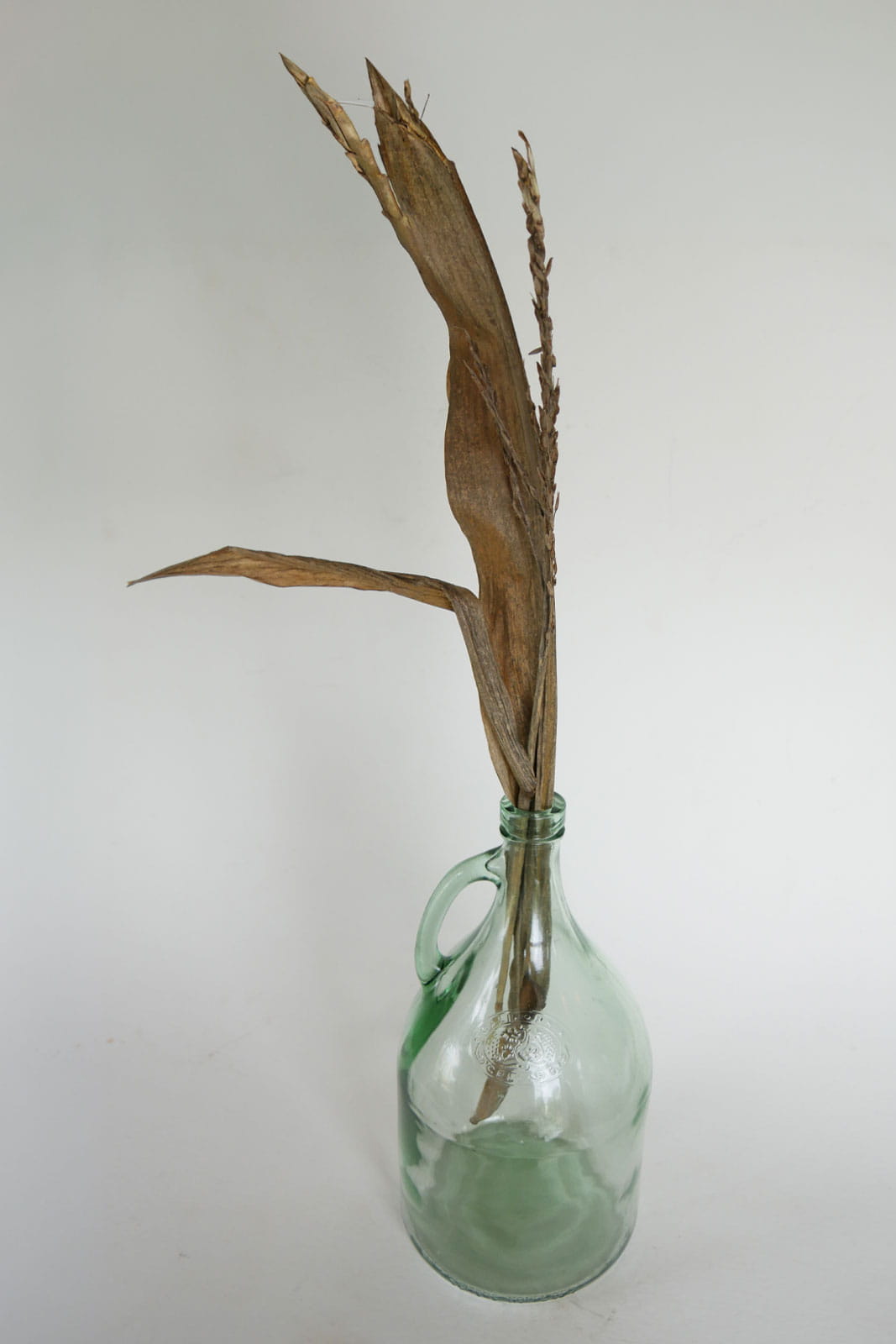 Green Glass Demijohn Vase, Vintage Vintage Vase, Vintage Green Glass Vase, Vintage Round Glass Vase, Nautical Green Glass Vase, Farmhouse Green Glass vase, COttagecore Green Glass Vase