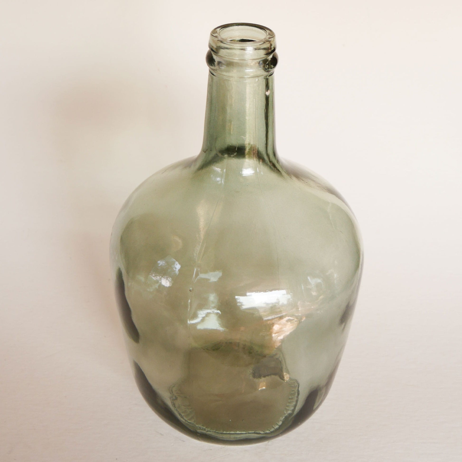 Green Glass Demijohn Vase, Vintage Vintage Vase, Vintage Green Glass Vase, Vintage Round Glass Vase, Nautical Green Glass Vase, Farmhouse Green Glass vase, COttagecore Green Glass Vase