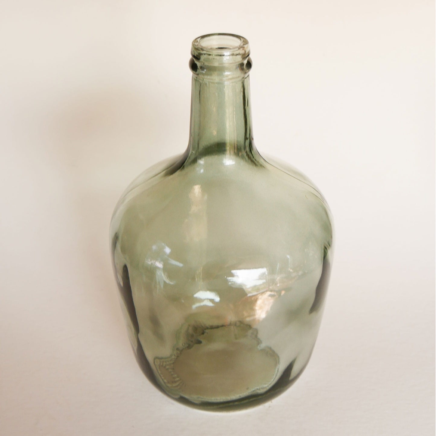 Green Glass Demijohn Vase, Vintage Vintage Vase, Vintage Green Glass Vase, Vintage Round Glass Vase, Nautical Green Glass Vase, Farmhouse Green Glass vase, COttagecore Green Glass Vase