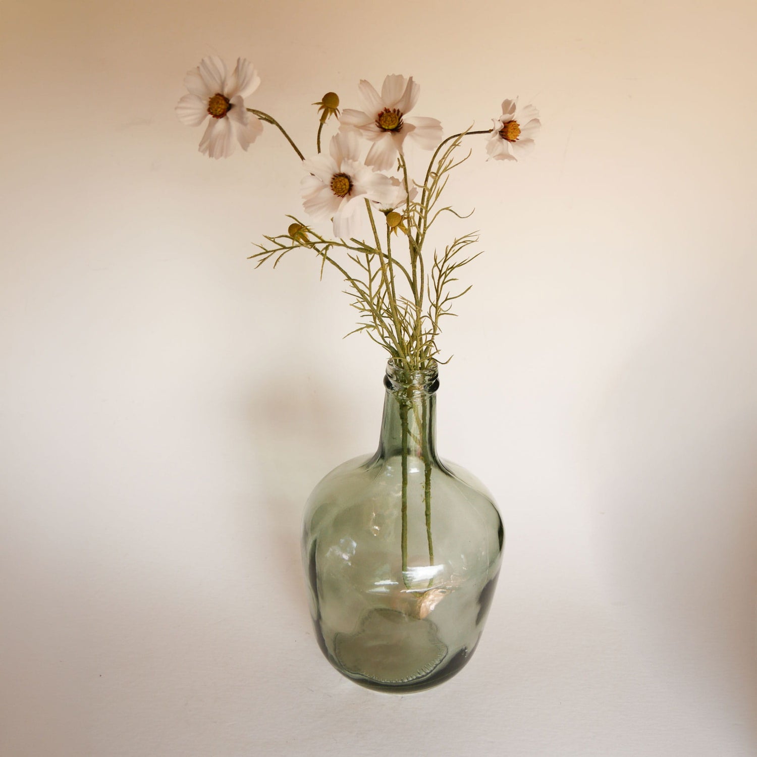Green Glass Demijohn Vase, Vintage Vintage Vase, Vintage Green Glass Vase, Vintage Round Glass Vase, Nautical Green Glass Vase, Farmhouse Green Glass vase, COttagecore Green Glass Vase
