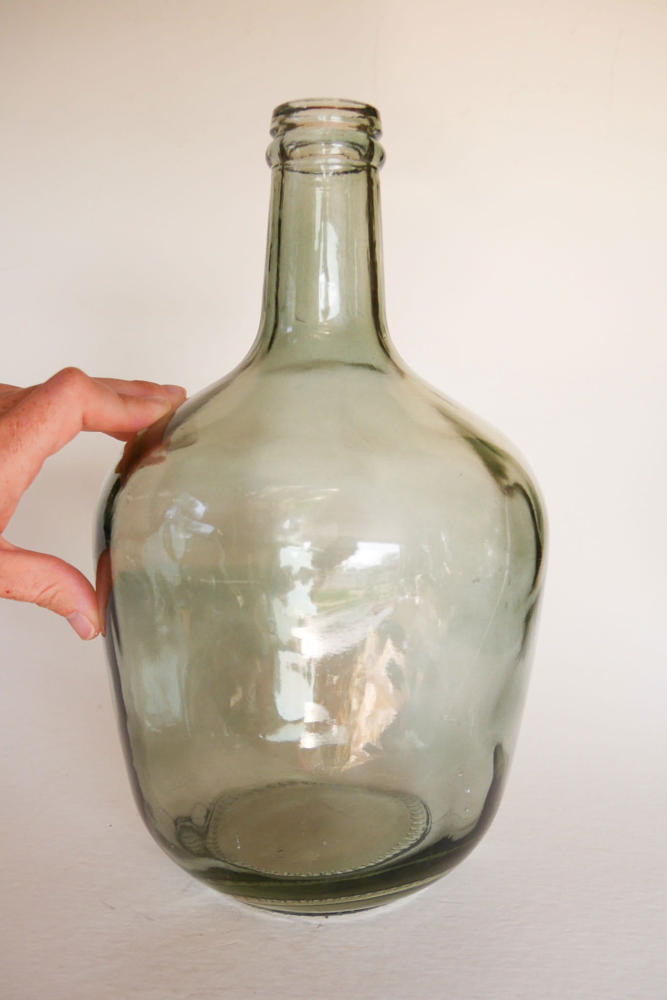 Green Glass Demijohn Vase, Vintage Vintage Vase, Vintage Green Glass Vase, Vintage Round Glass Vase, Nautical Green Glass Vase, Farmhouse Green Glass vase, COttagecore Green Glass Vase