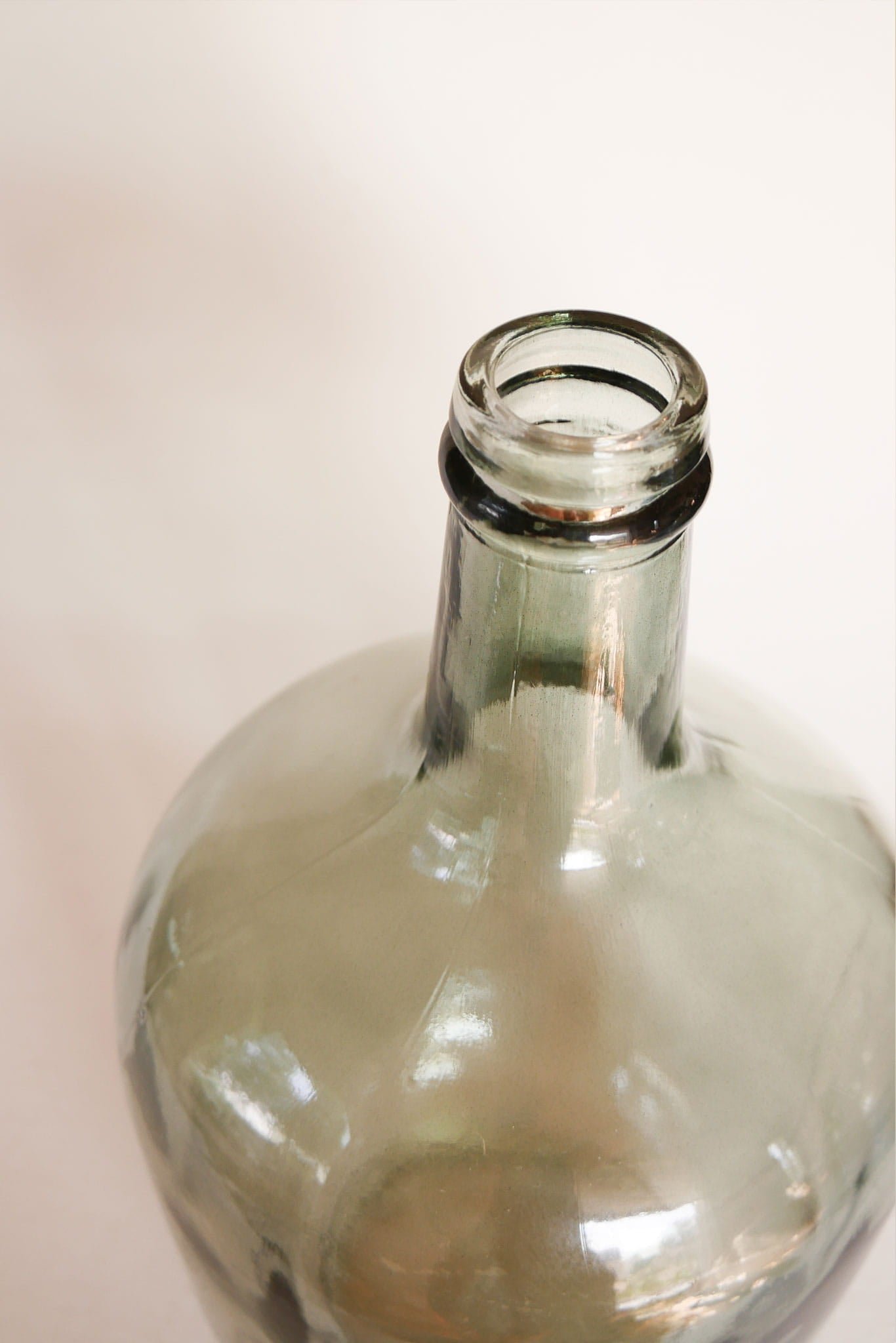 Green Glass Demijohn Vase, Vintage Vintage Vase, Vintage Green Glass Vase, Vintage Round Glass Vase, Nautical Green Glass Vase, Farmhouse Green Glass vase, COttagecore Green Glass Vase