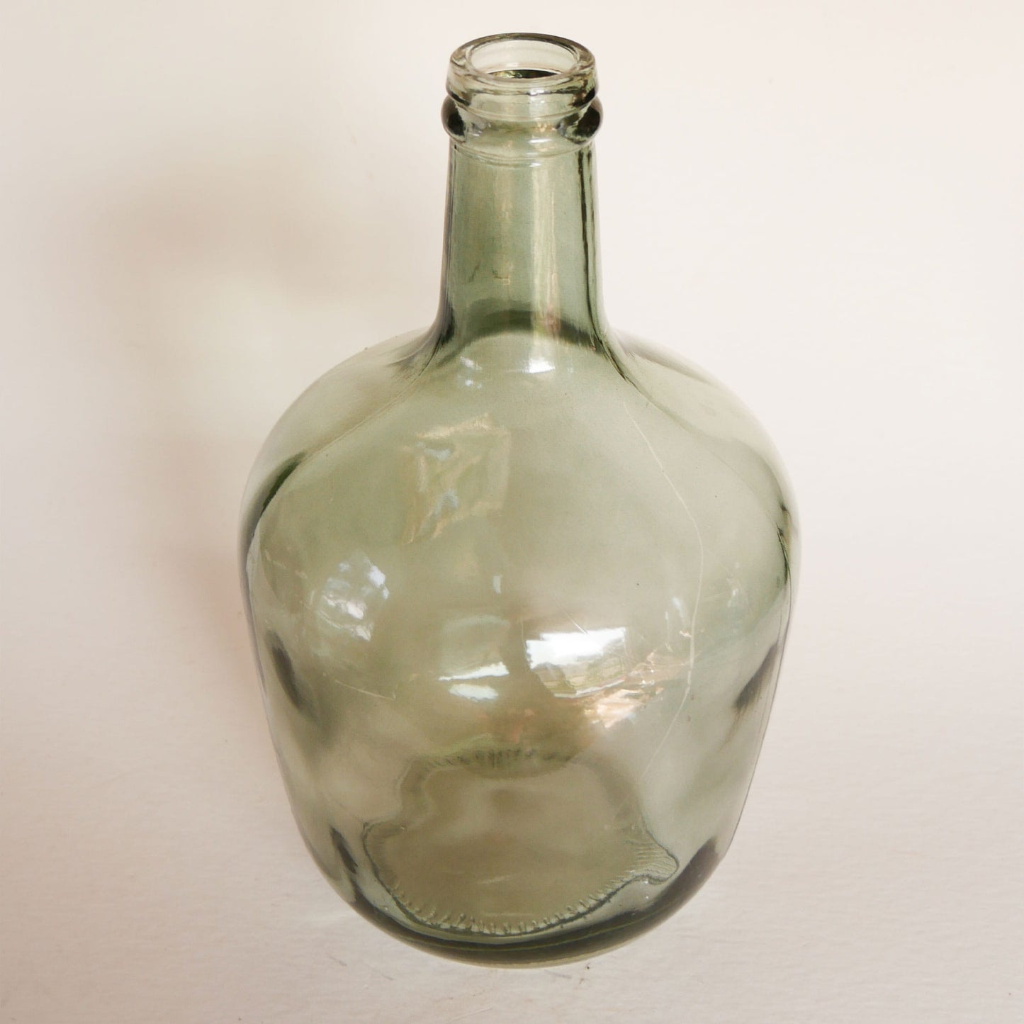 Green Glass Demijohn Vase, Vintage Vintage Vase, Vintage Green Glass Vase, Vintage Round Glass Vase, Nautical Green Glass Vase, Farmhouse Green Glass vase, COttagecore Green Glass Vase