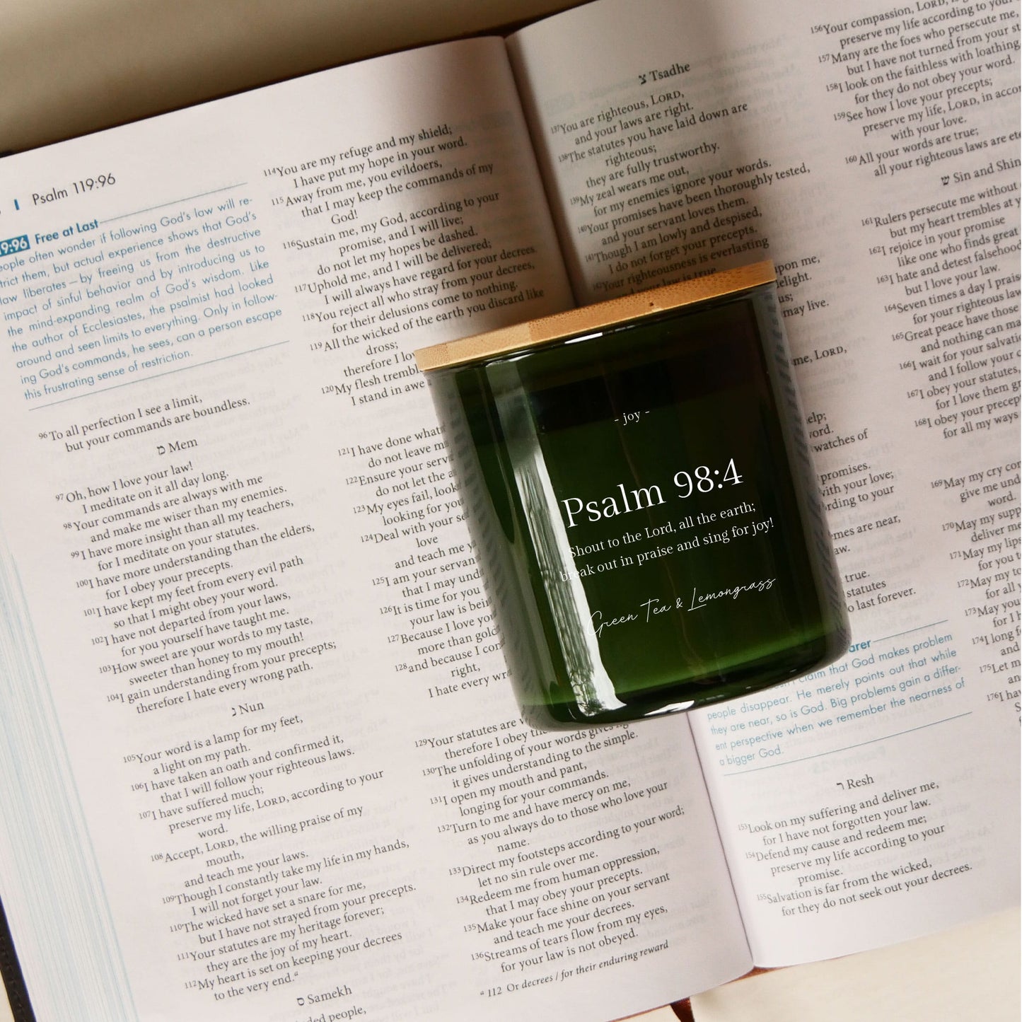 Bible Verse Candle, Joy