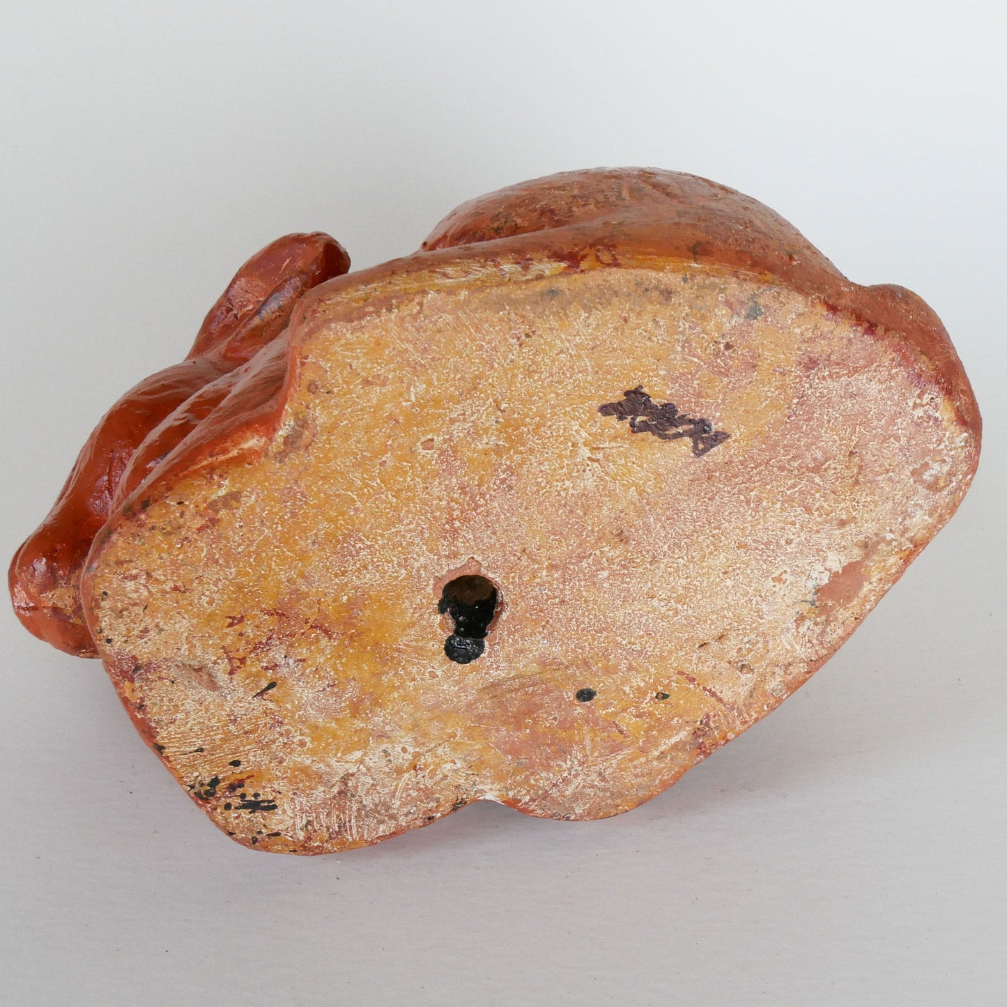 orange bunny planter, handmade rabbit planter, vintage bunny flower pot, ceramic bunny planter, Easter bunny planter, rabbit succulent planter, spring bunny decor, farmhouse bunny planter, rustic rabbit planter, bunny planter with drainage hole