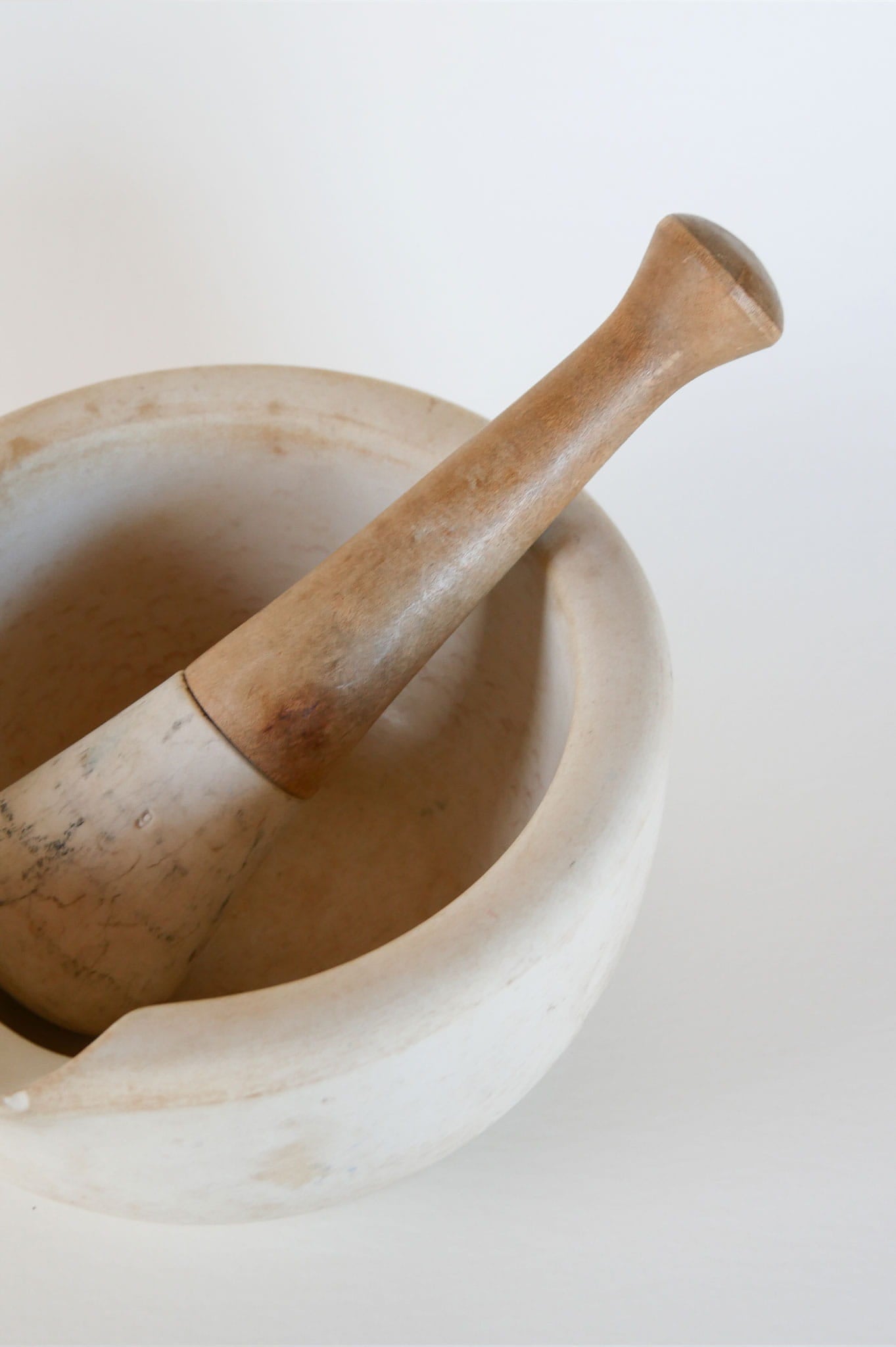 Large Antique T.P. Co. Apothecary Mortar and Pestle, Primitive Kitchen Decor, Antique Mortar and Pestle, Antique Stoneware Mortar and Pestle, Vintage Mortar and Pestle Vintage Kitchen DEcor