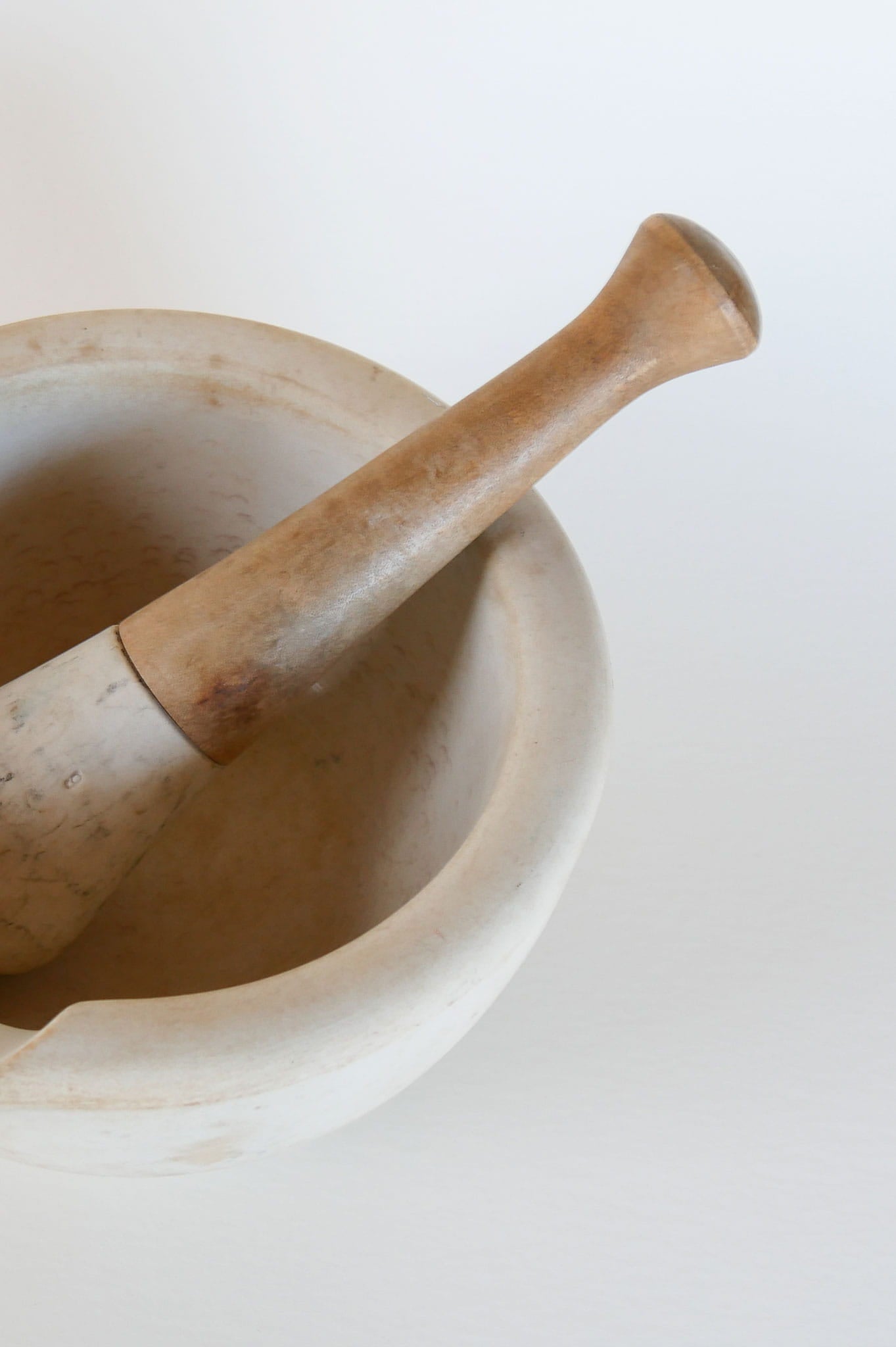 Large Antique T.P. Co. Apothecary Mortar and Pestle, Primitive Kitchen Decor, Antique Mortar and Pestle, Antique Stoneware Mortar and Pestle, Vintage Mortar and Pestle Vintage Kitchen DEcor