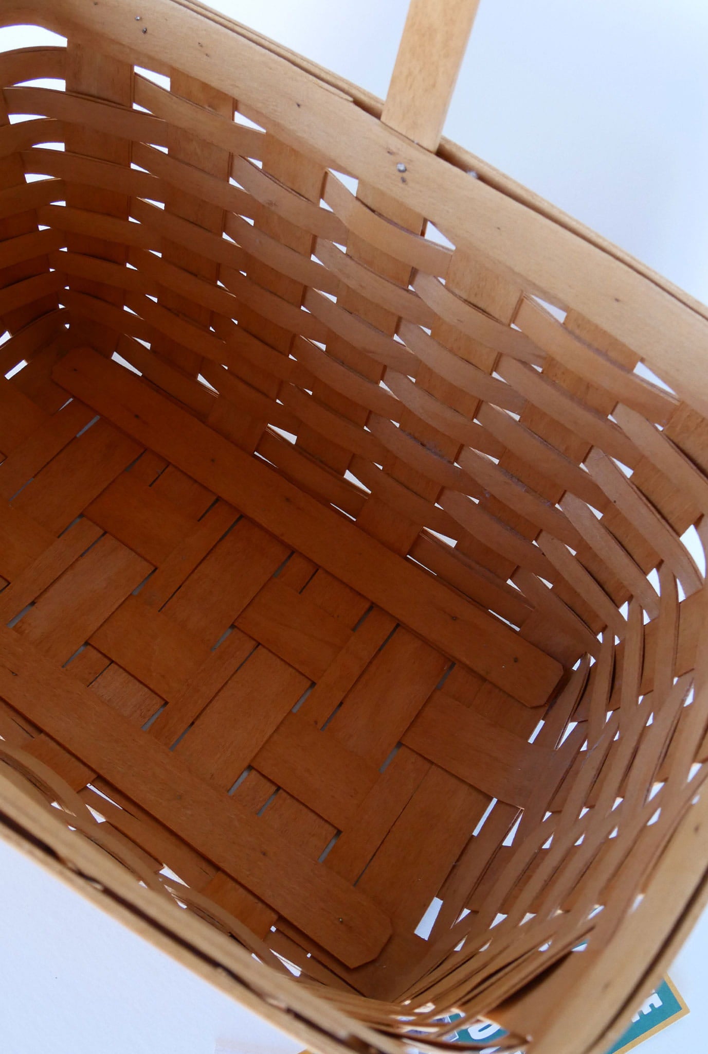 Longaberger Large Spring Basket, Vintage Longaberger Basket, Vintage Longaberger Market Basket, Vintage Wicker Basket Decor, Vintage Wicker Decor